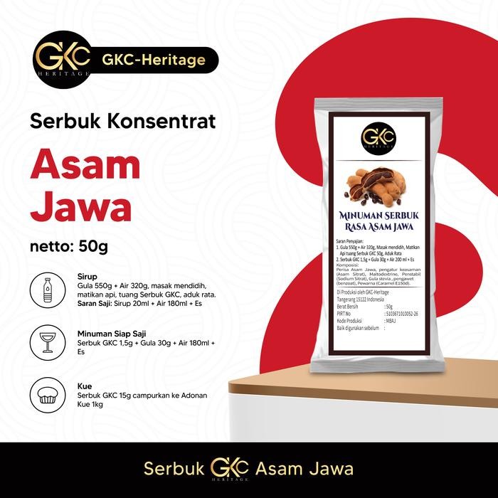 

JTTOP" SERBUK MINUMAN ASAM JAWA 50GR TAMARIND POWDER GKC HERITAGE