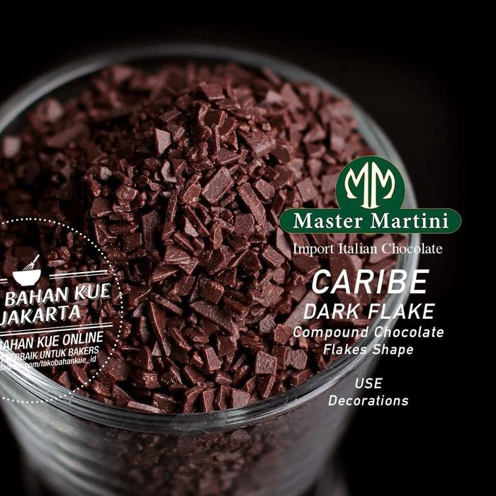 

JTTOP" MASTER MARTINI CARIBE DARK FLAKE 100GR CHOCOLATE FLAKES COKLAT KEPING COKELAT SERPIHAN