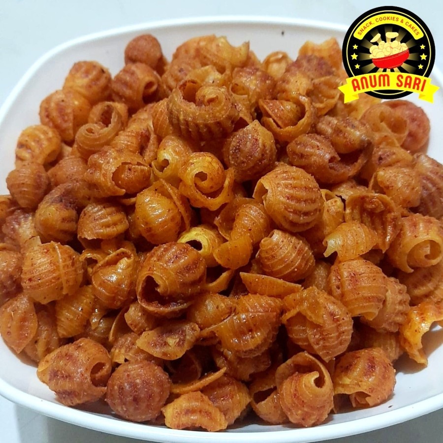 

Mamam_Asoy Makaroni Kerang Keong Cikruh Pedas Gurih 250 Gram - Anum Sari