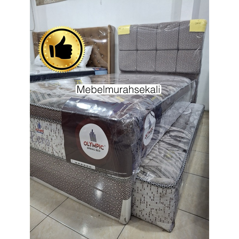 (Homelytouch () Springbed/Spring Bed Olympic Eero 2In1 120X200Cm Coklat (Melayani Surabaya)