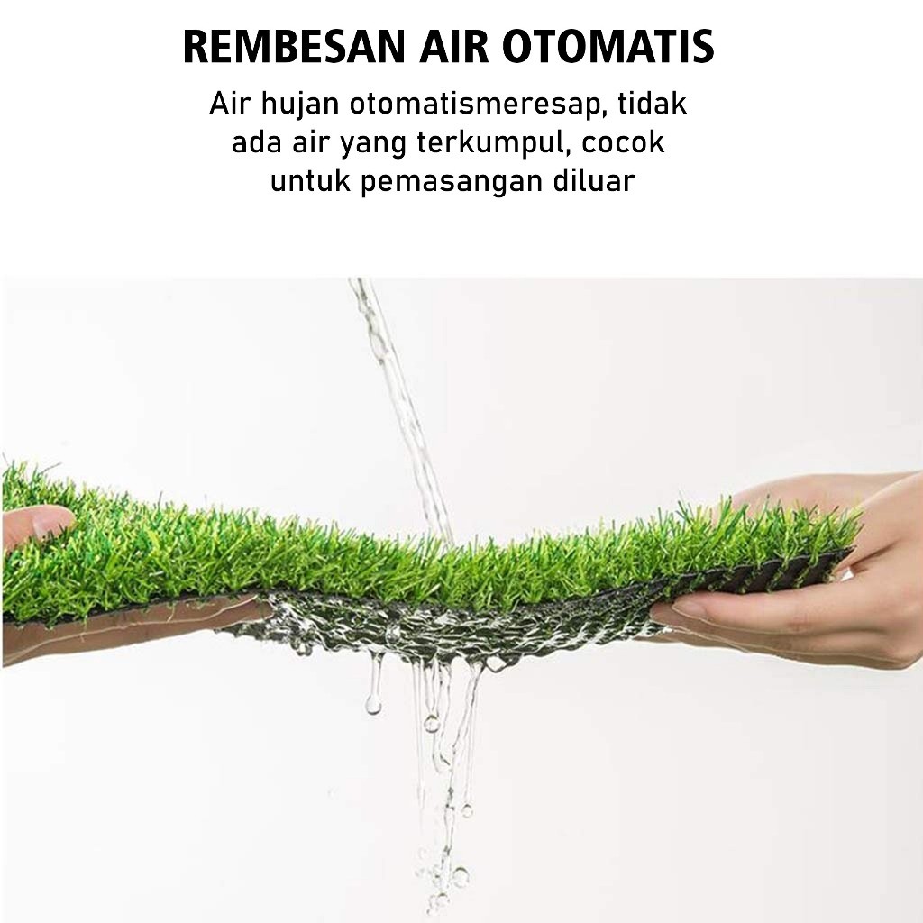 (Homelytouch Karpet Rumput Sintetis Swiss Rumput Hijau Artificial, Rumput Tanaman Indoor & Outdoor,
