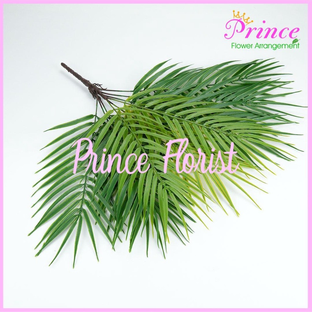 Daun Palem Duri Pakis Gelombang Boston Artificial Cabang 9 Daun Hias Palsu Plastik Tanaman Tancap