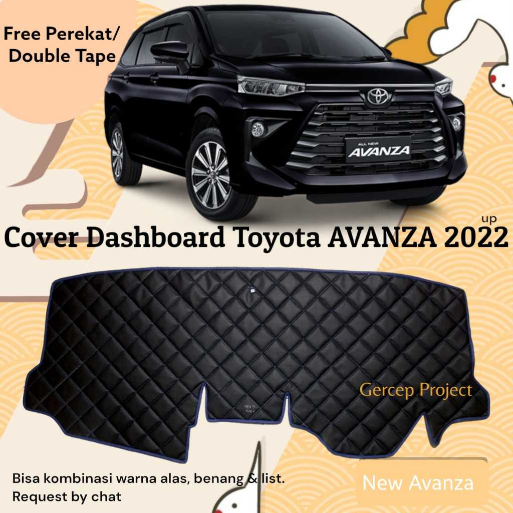 Cover Alas Dashboard New AVANZA 2022 Veloz Toyota Mobil Pelindung Dasbor Kulit Premium Aksesoris