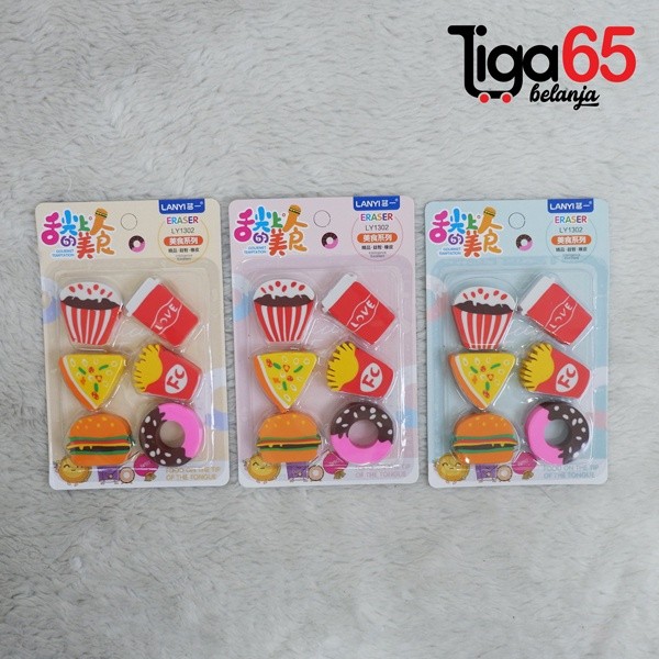 

Cartoon Eraser 40897 Penghapus Set Food Shape Penghapus Kartun Isi (6PCS/SET)