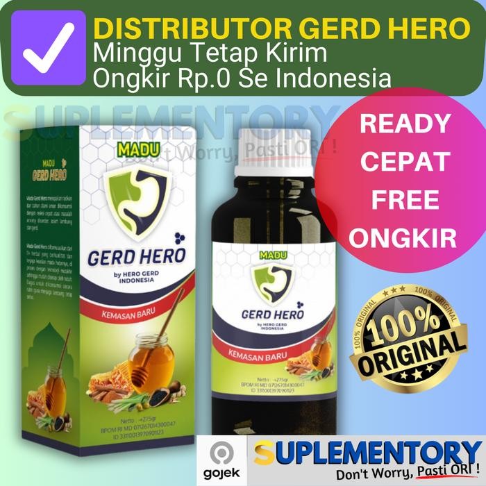 

Madu GERD HERO Obat HERBAL Asam Lambung Geerd Kronis Ulu Hati Liver