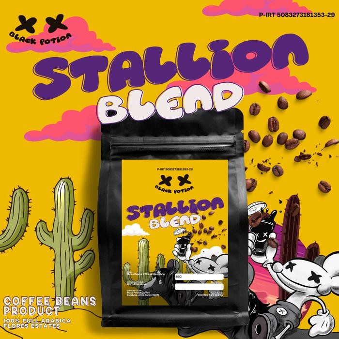 

ES Kopi susu Stallion Blend by black potion coffee 100% ARABICA Coffee beans biji kopi Espresso