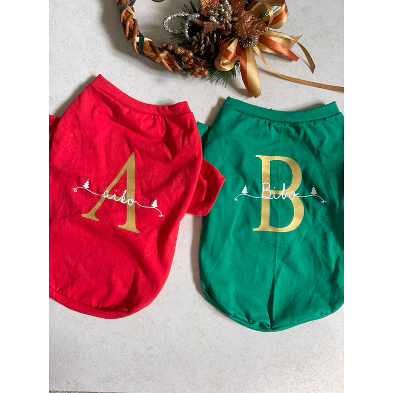 kaos natal anabul tshirt doggy baju natal anjing kucing