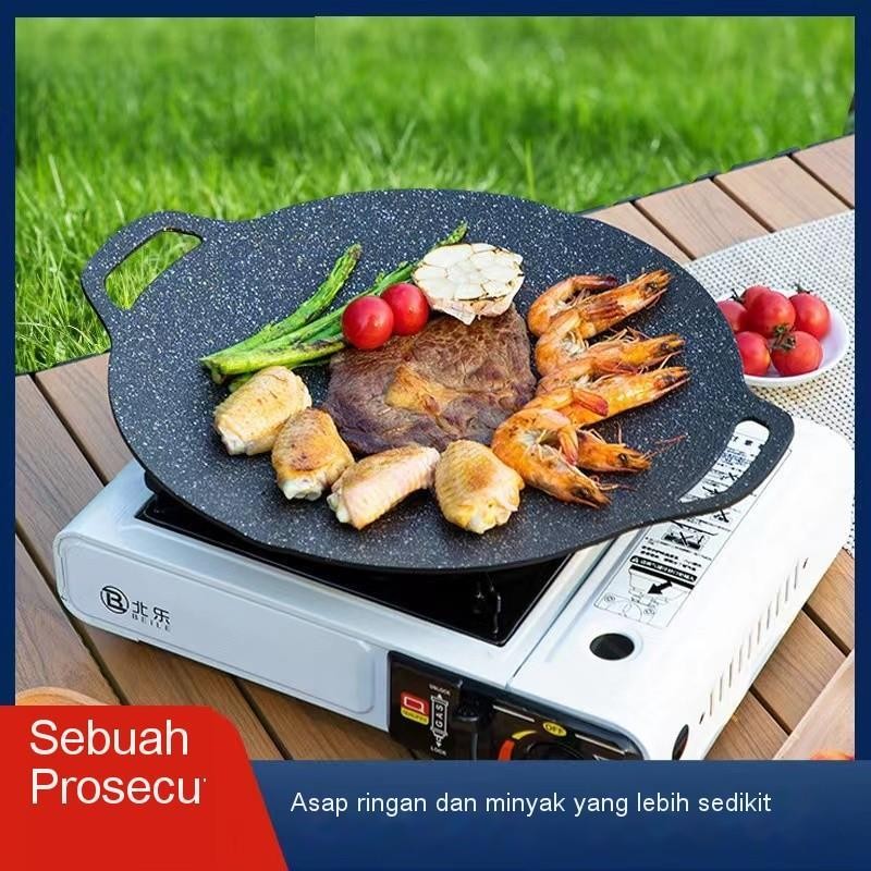 Grill Pan Anti Lengket Panggang Grill Pan Anti Lengket Set Kompor Wajan Anti Lengket Portable Pangga