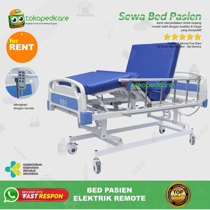 SEWA Bed Pasien Rumah Sakit Elektrik Ranjang Pasien Electric Remote