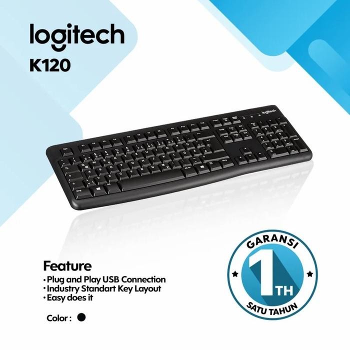 Keyboard Logitech K120 USB Original Komputer