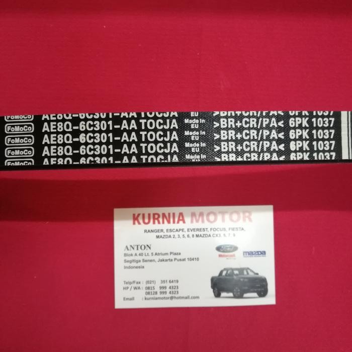 fan belt / tali kipas ford fiesta 1.4 , ford fiesta 1.6