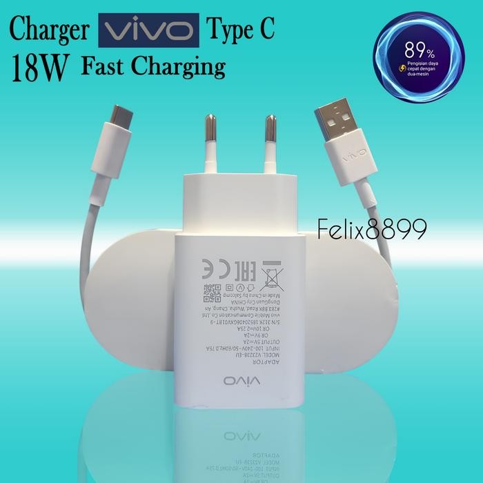 CHARGER VIVO Y21 Y21S Y21T Y53S ORIGINAL 100% TYPE C FAST CHARGING