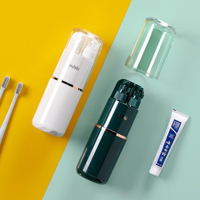 Botol sabun cair untuk travel / tempat sikat gigi odol untuk travel "emerald"