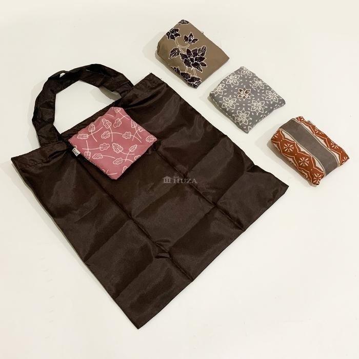 PREMIUM Tas Belanja Lipat kombinasi batik Reusable Tas Belanja - Batik HUZA