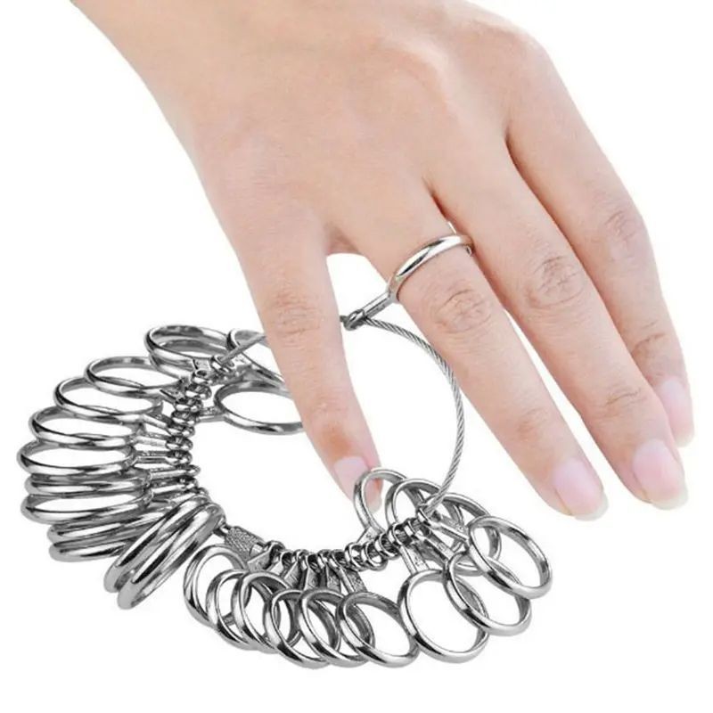 Ring Alat Ukuran Jari Cincin No 1-13 Pengukur Jari Us Standar Sizer Finger Ring