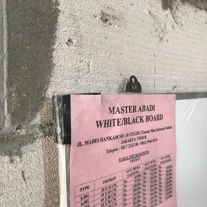 

Bricks - Whiteboard Gantung 90X120 Magnetik
