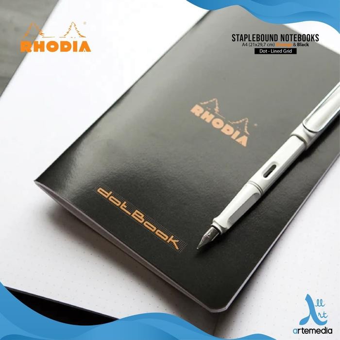 

Buku Catatan Rhodia A4 Staplebound Coated Card Cover Notebook #Gratisongkir