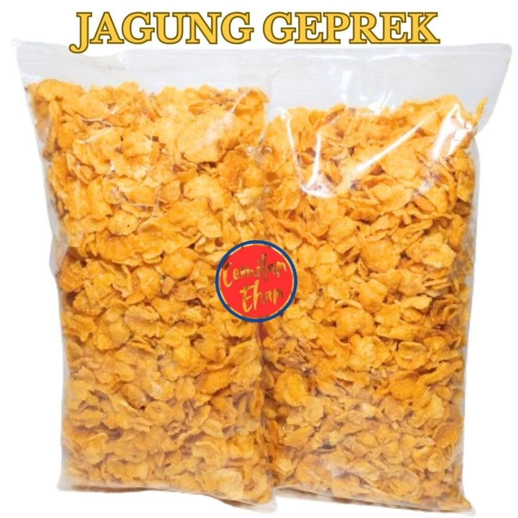 

Andrianbijaksana Emping Jagung - 250Gr Kiloan Murah Rasa Pedas Manis / Jagung Geprek
