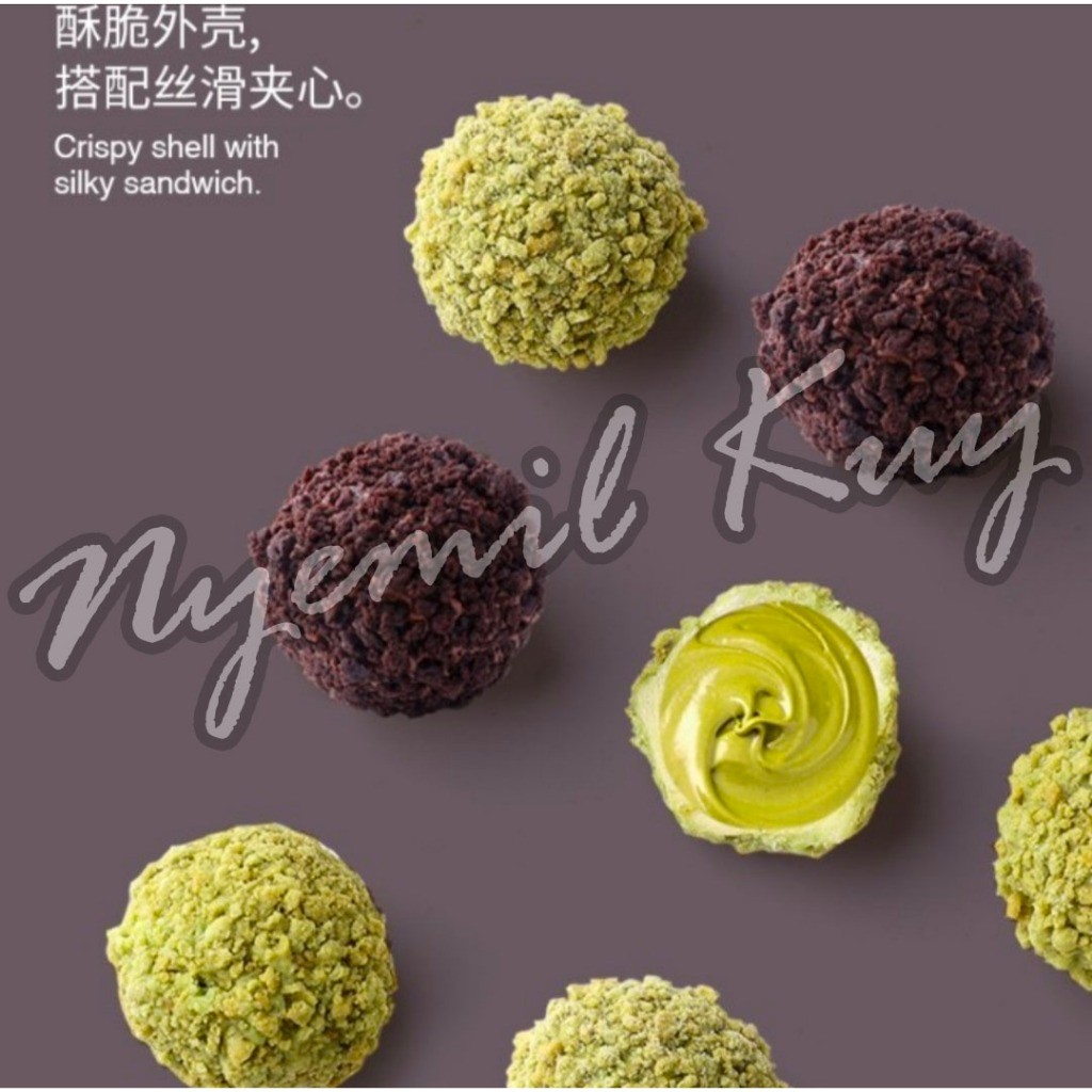 

Andrianbijaksana Franzzi Wafer Salut Bulat Isi Kirim Rasa Matcha Stroberi Yogurt - Vina Lava Cookies