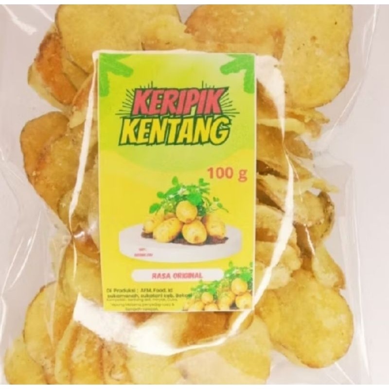 

Andrianbijaksana Keripik Kentang Rasa Original Kentang 100 Grm /Cemilan Kekinian / Snack / Cemilan