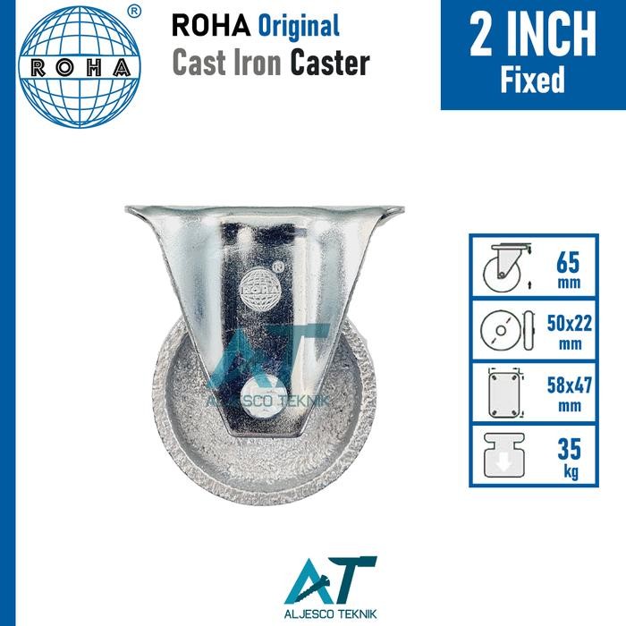 PREMIUM RODA 2 INCH MATI BESI ETALASE - TROLI - GEROBAK