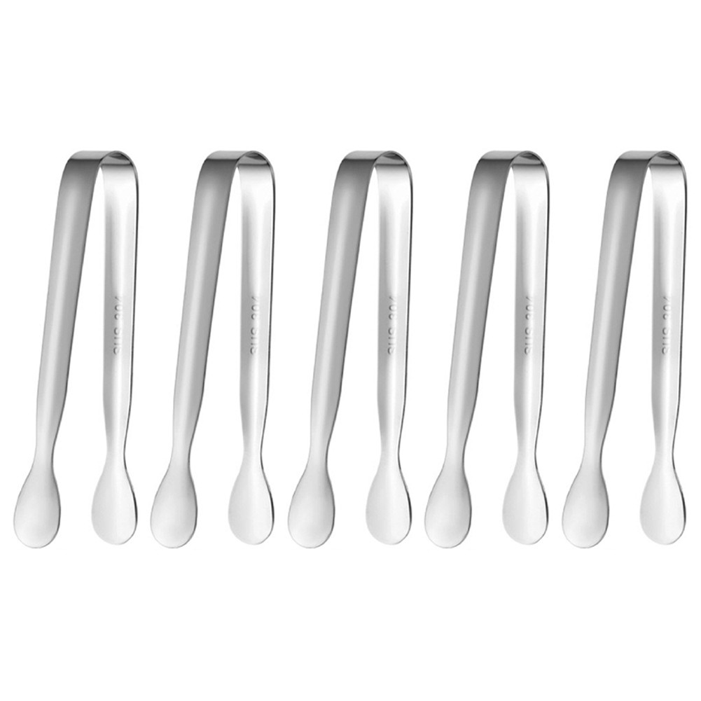5Pcs Mini Sugar Tongs Stainless Steel 4.3Inch Food Serving Clips Dessert Bread Tongs Kitchen Accesso