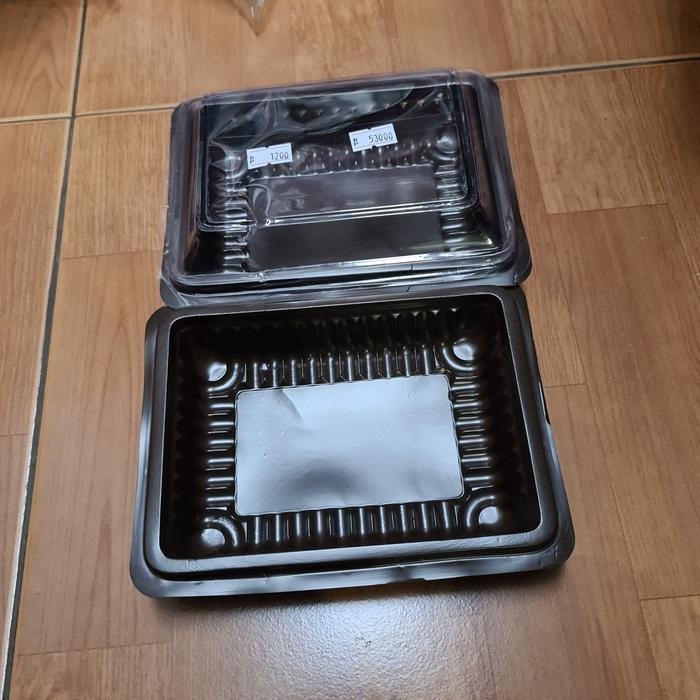 JTTOP" KOTAK PLASTIK MIKA KUE BROWNIES S ISI 50