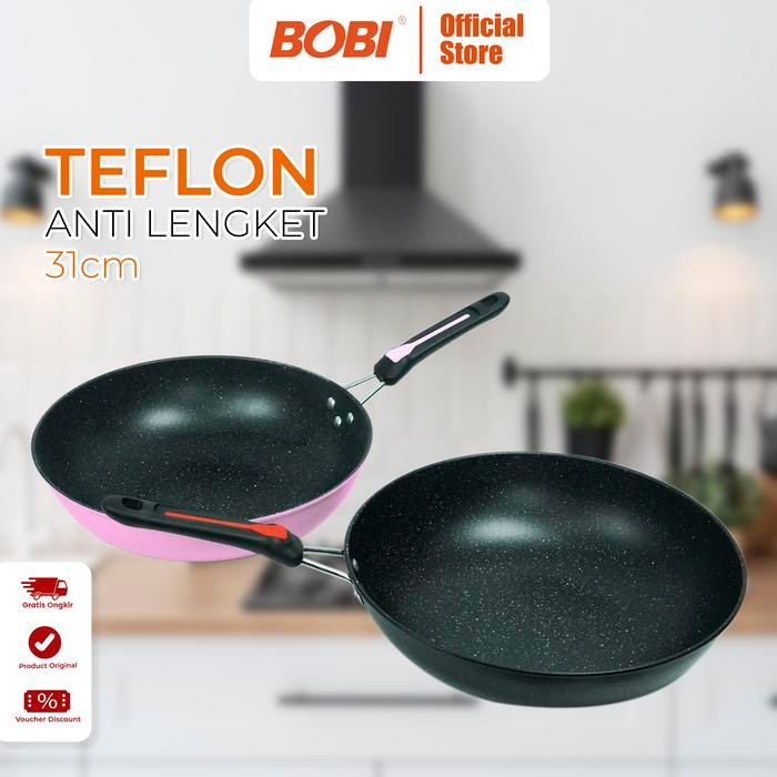 Teflon Anti Lengket Wajan Penggorengan/Pan Marble Anti Lengket/Panci Penggorengan Anti Lengket