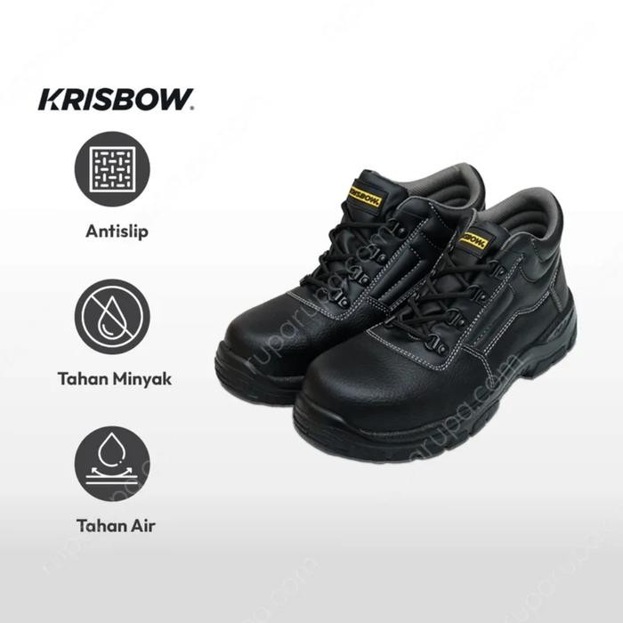 SALE SEPATU PENGAMAN KRISBOW HERCULES 6 INCI / SAFETY SHOES SEPATU KERJA READY