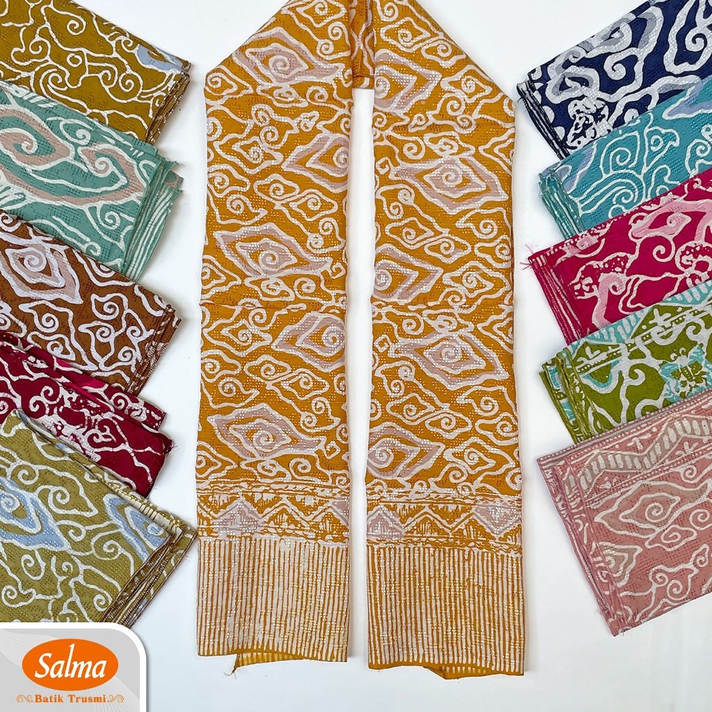 BATIK SALMA Syal Scarf Slayer Batik Mega Mendung Bahan Dobby