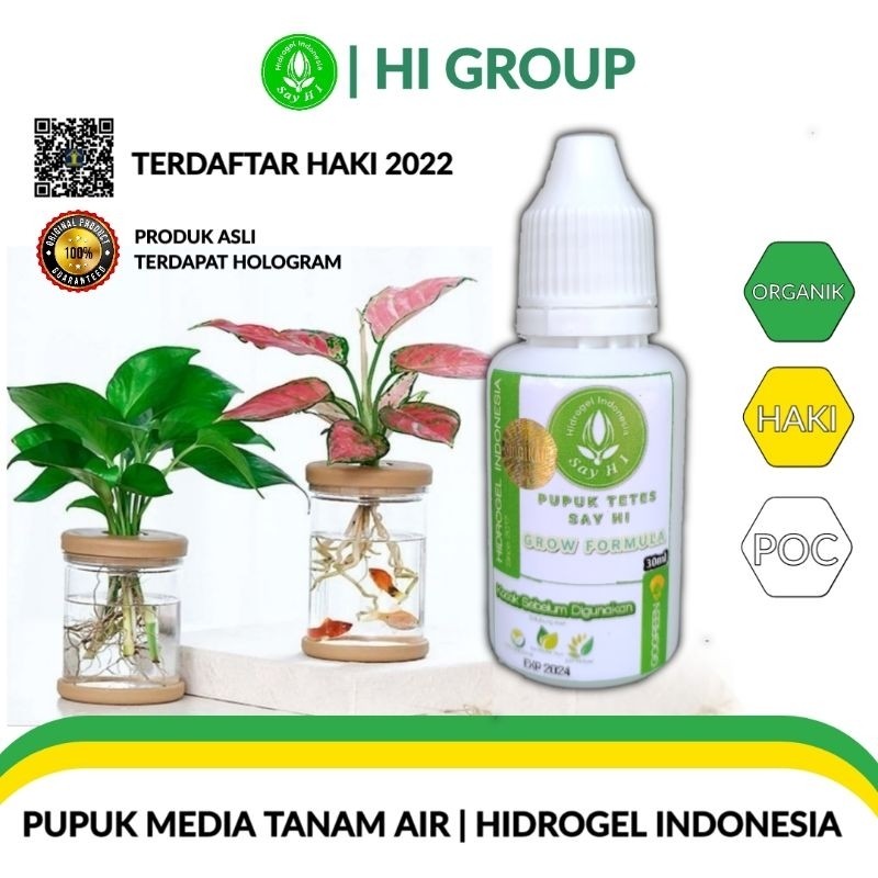 Pupuk Media Tanam Air / Water Plants Fertilizer "Hidrogel Indonesia"