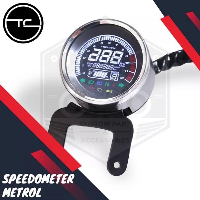 Speedometer Digital Metrol Motor Custom Bobber Universal