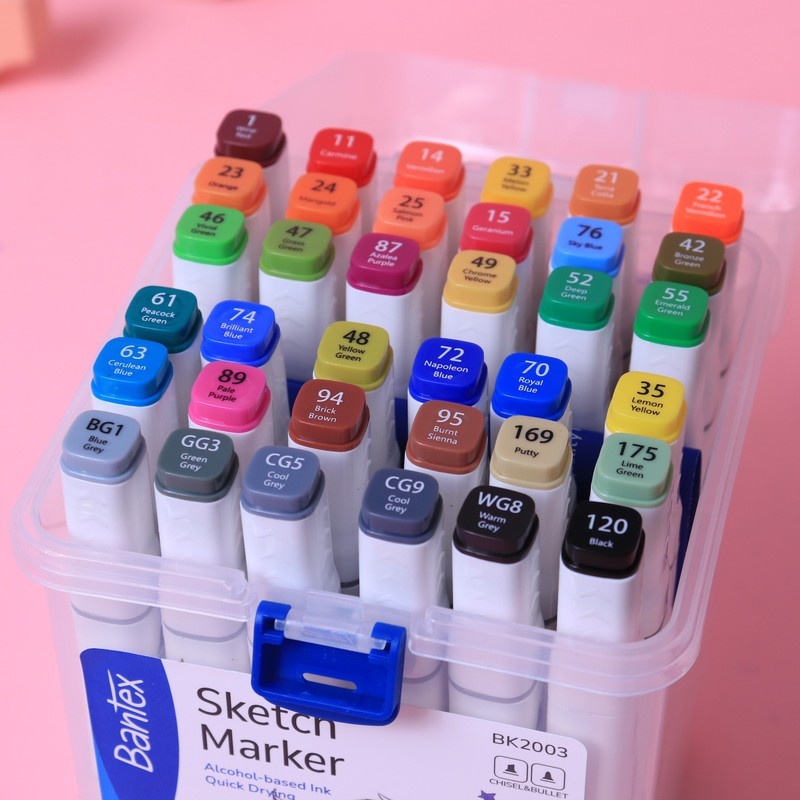 

[BMS Bekasi] Bantex Marker Dual Tip Warna Warni Cepat Kering Spidol Tinta Alkohol Sketsa & Desain BK20XX