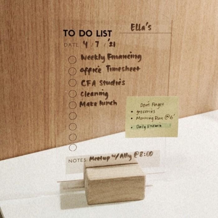 

Acrylic Planner To Do List Weekly Akrilik Journal Free Marker & Tape #Gratisongkir