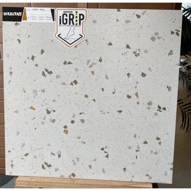 Habitat Calina Pixie 50x50 lantai kamar mandi terazzo / lantai terazzo kasar / terazzo kamar mandi