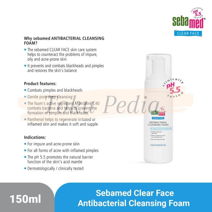 Sebamed Clear Face Antibacterial Cleansing Foam 150ml 150 ml
