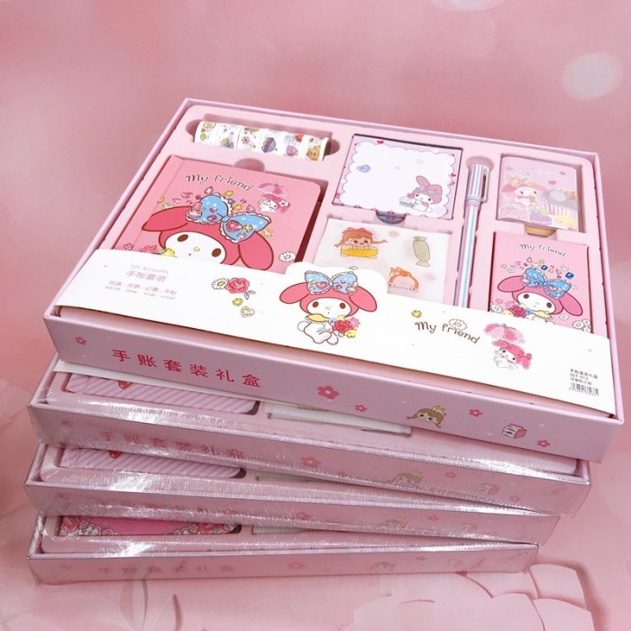 

Sanrio 7In1 Set Diary Note Book Sanrio / Gift Box #Gratisongkir
