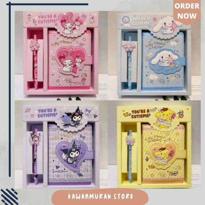 

Notebook Kuromi Melody 2 In 1 / Notebook Sanrio / Buku Jurnal Kuromi #Gratisongkir