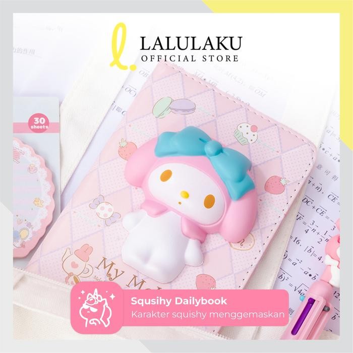 

Buku Diary Melody Cinamonroll Hello Kitty 3D Squishy Book Notebook Agenda Buku Catatan Anak Buku