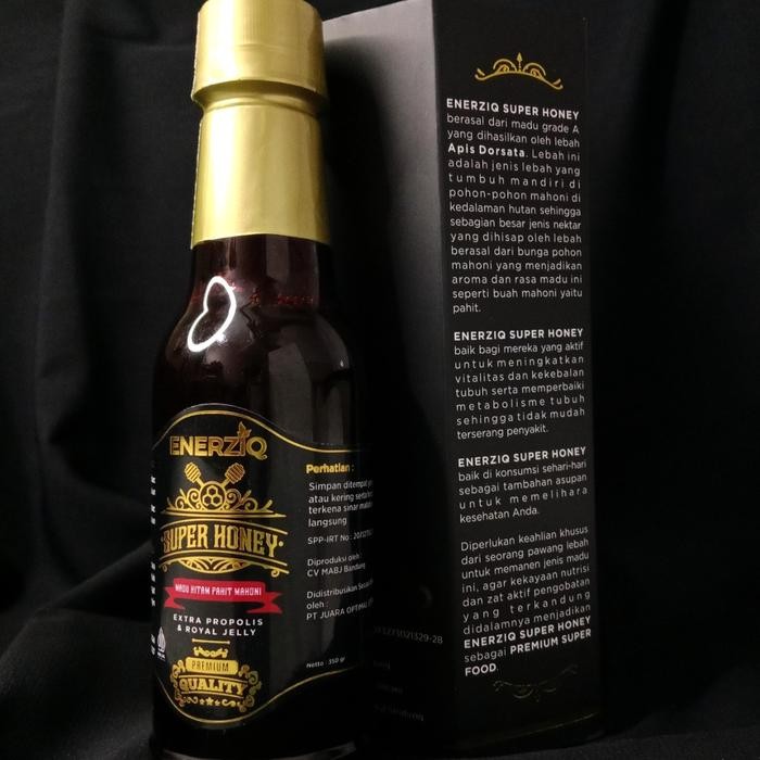 

ENERZIQ SUPER HONEY, MADU HITAM MAHONI PREMIUM 350GRAM DILENGKAPI PROPOLIS & ROYAL JELLY.