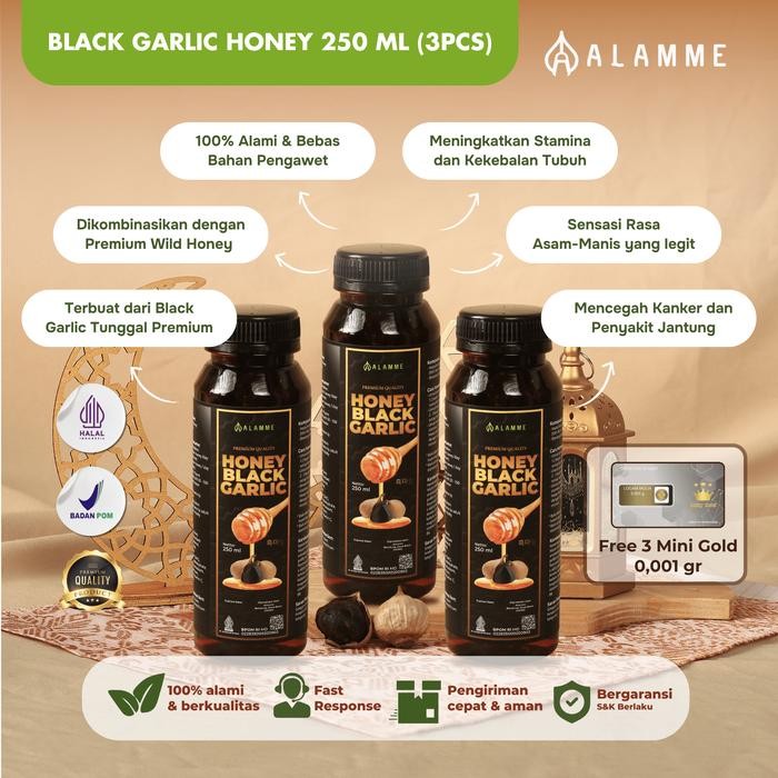 

Black Garlic Honey PREMIUM alamme Paket reseller 3 pcs x 250 ml
