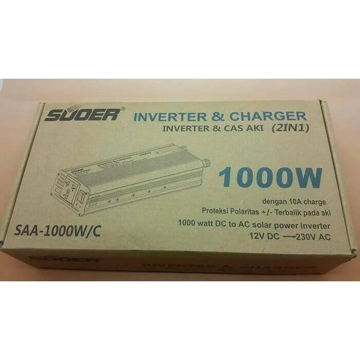 Limited Power Inverter With Charger Aki Saa 12V 1000 Watt - Suoer