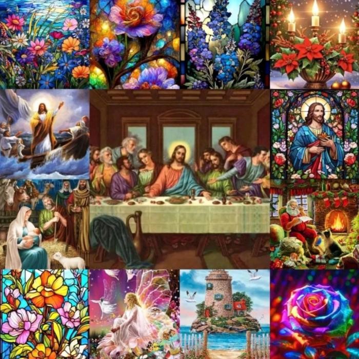 5D DIAMOND PAINTING FULL DRILL ROUND 30x40CM / LUKISAN TUHAN YESUS