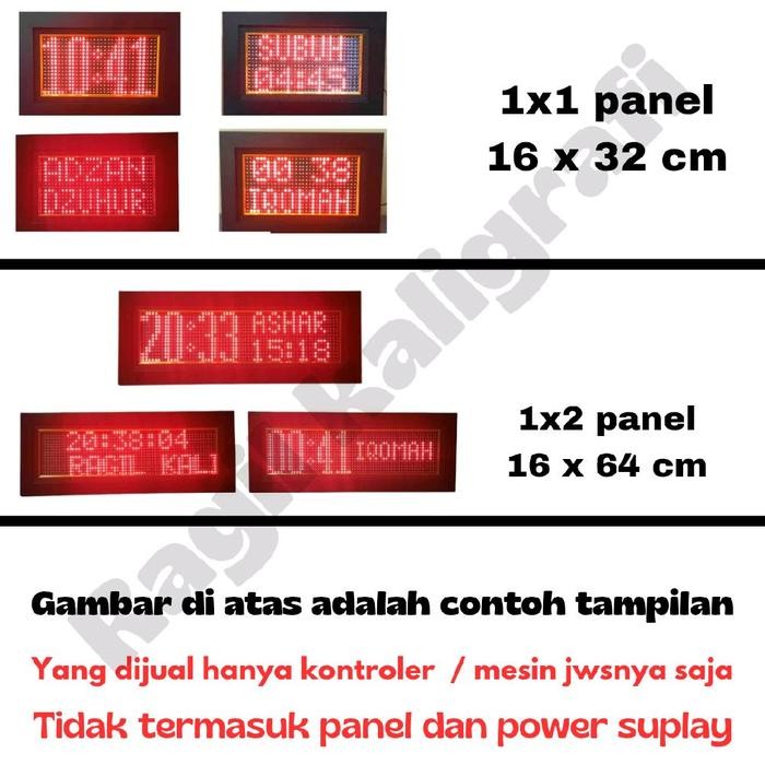 Terlaris Kontroler Jws P10 Single Color 1 Baris - Kontroler Jam Jadwal Sholat Running Text P10