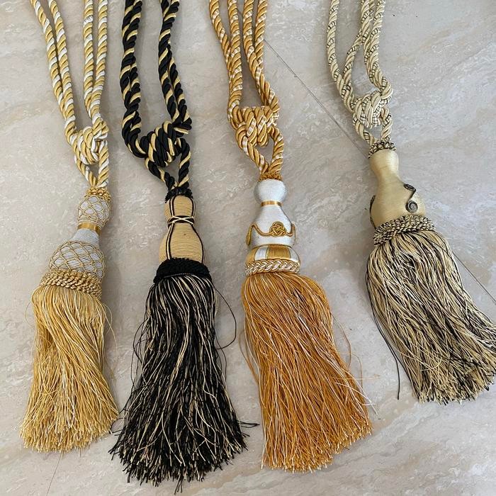 Tali Gorden / Tasel Gorden Mewah Murah Gold Hitam