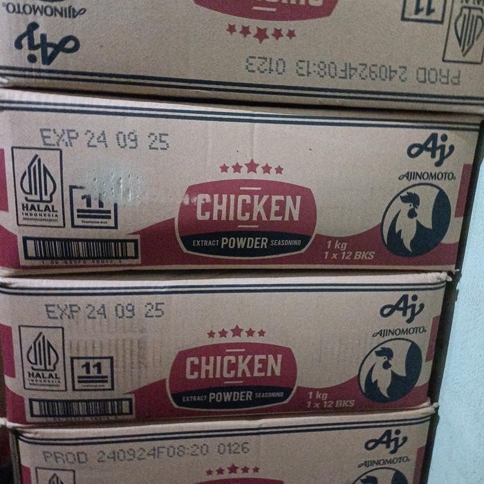 

Terbaru Chicken Extract Powder Seasoning Ajinomoto 1 Kg X 12 Pack (Kartonan) Ready