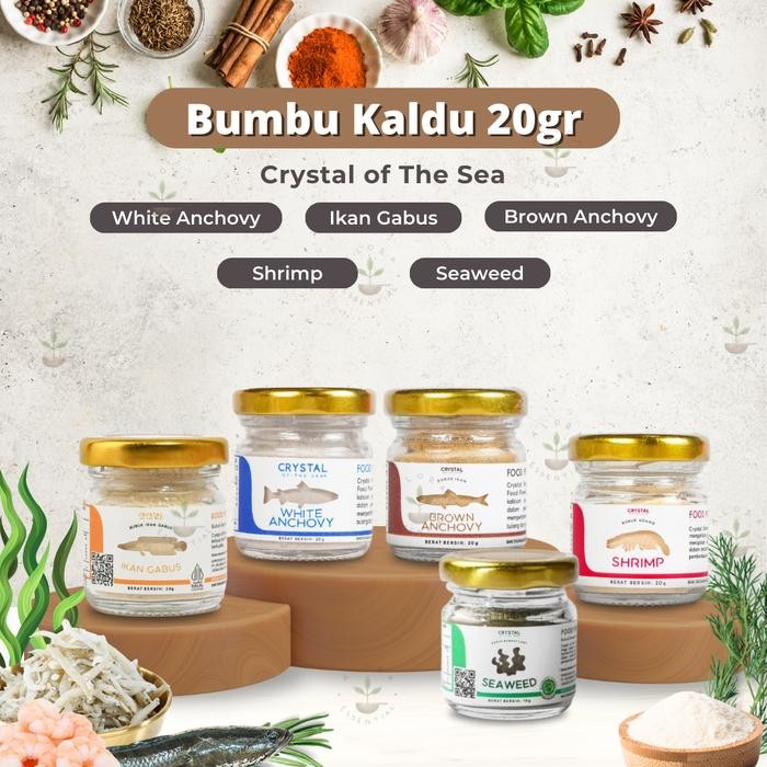 

Sale terbaru Crystal of the Sea White Anchovy Food Powder Bubuk Ikan Teri MPASI Kaldu Teri Ready