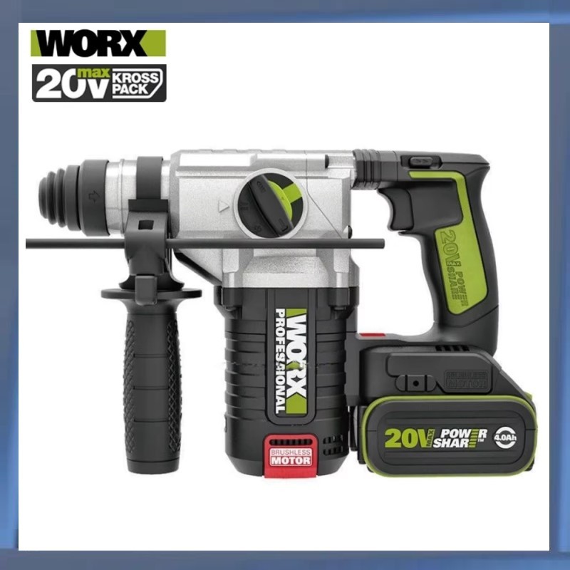 Worx Wu388F 24Mm Cordless Brushless /Rotary Hammer Power Tools Drill