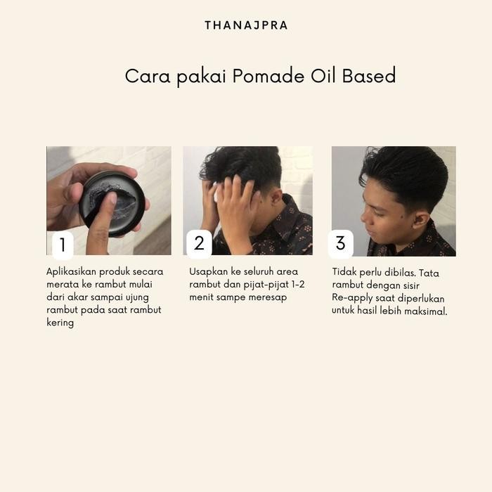 Pomade Vitamin Rambut Penghitam Rambut Uban NAJPRA Pomade untuk Pria