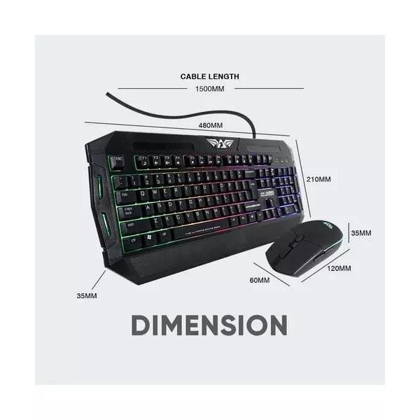 Armaggeddon Keyboard Mouse Gaming Kalashnikov Ak6880 Wired - Ak-6880